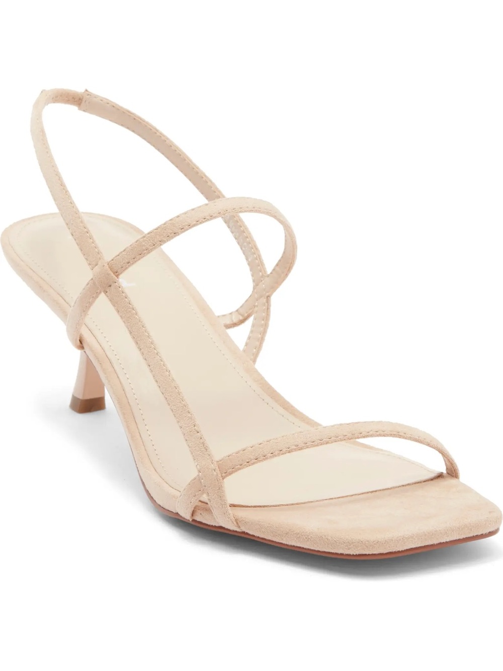 Abound Women’s Strappy Slingback Kitten Heel Sandal - Nude